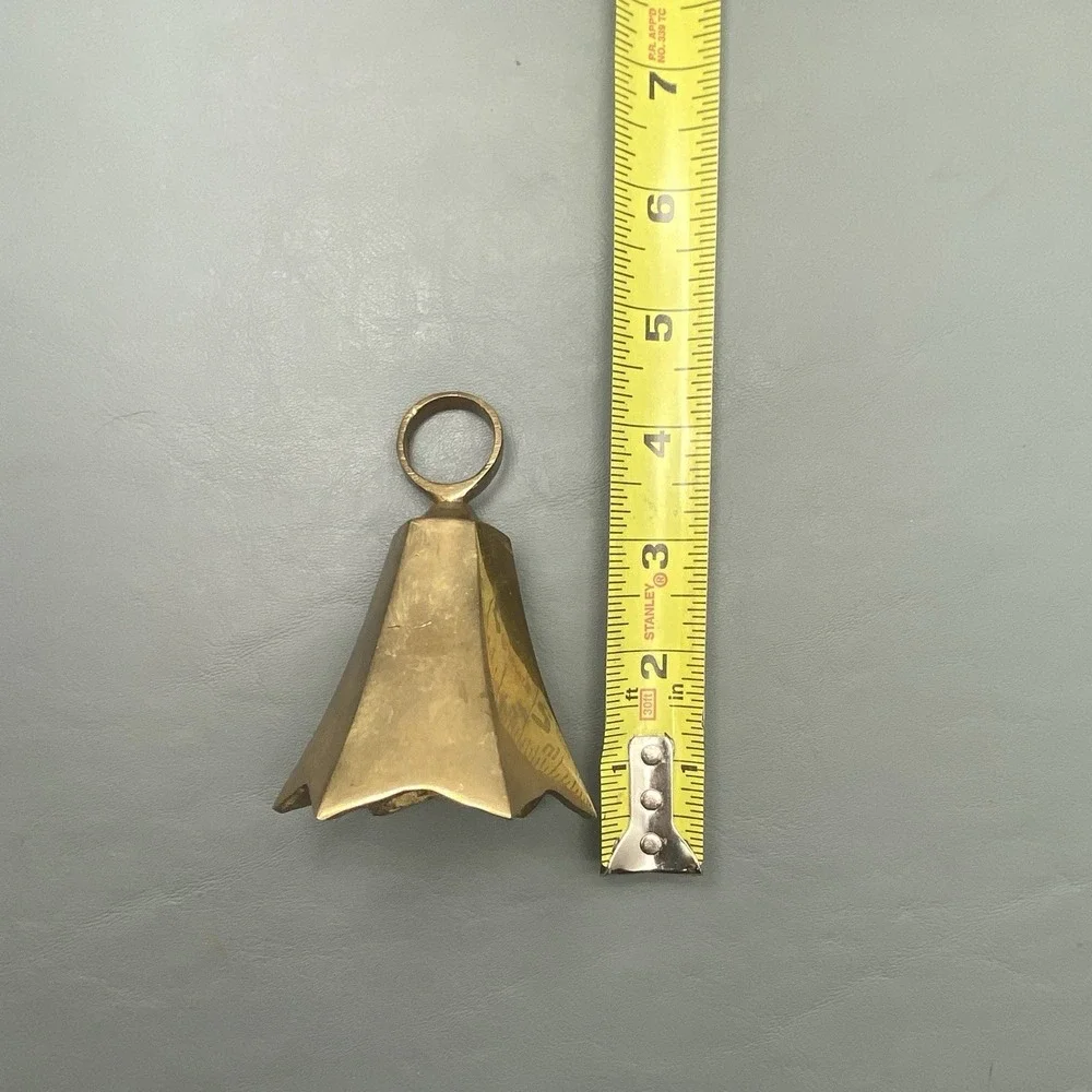 Vintage Solid Brass Star Base Bell Made In India 4.5